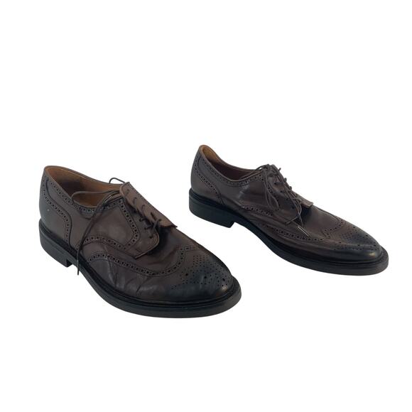 Polo Ralph Lauren Brown Asher Wingtip Brogue Dress Shoes Men's Size 11.5 D - Picture 1 of 6